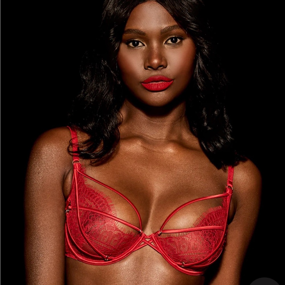 Honey Birdette Tessa Set 32DD bra, Small garter and XS thong